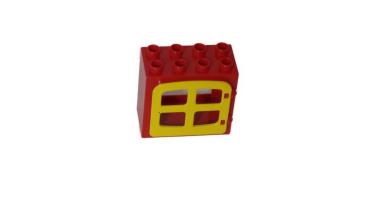 LEGO® DUPLO® Fensterrahmen 4x2x2 rot / gelb gebraucht