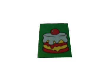 LEGO® DUPLO® 1 x 2 x 2 bedruckt mit Torte gebraucht