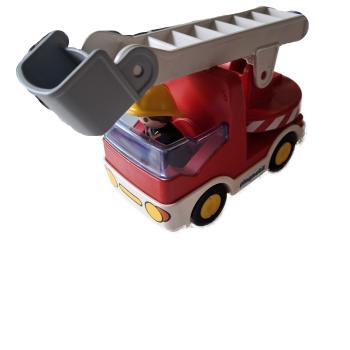 Playmobil ® 1 - 2 - 3 Feuerwehr Leiterwagen gebraucht