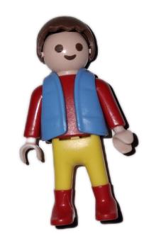 Playmobil ® Kind Junge blaue Weste gebraucht