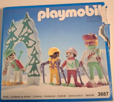 Playmobil ® 3688 Kinder / Schneemann / Schlitten gebraucht
