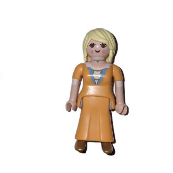 Playmobil ® Frau oranges Kleid gebraucht