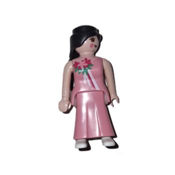 Playmobil ® Frau rosa Kleid gebraucht