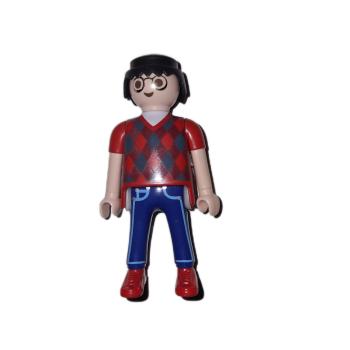 Playmobil ® Mann mit rotem Karo Pullover gebraucht