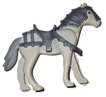 Playmobil ® Pferd weiß mit Rittersattel gebraucht