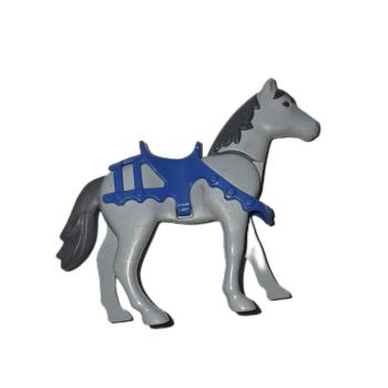 Playmobil ® Pferd grau mit Rittersattel gebraucht
