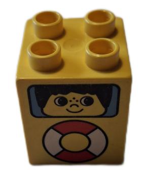 LEGO® DUPLO® 31110  2 x 2 x 2 gelb bedruckt Rettungsring gebraucht
