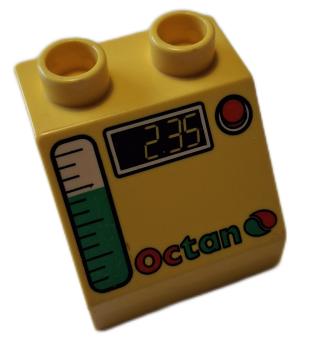 LEGO® DUPLO® 6474 Dachstein gelb bedruckt Zapfsäule Octan gebraucht