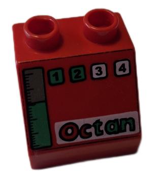 LEGO® DUPLO® 6474 Dachstein rot bedruckt Octan gebraucht
