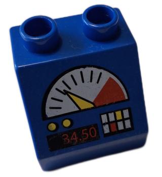 LEGO® DUPLO® 6474 Dachstein blau bedruckt Skala gebraucht