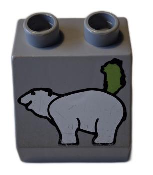 LEGO® DUPLO® 6474 Dachstein bedruckt Eisbär gebraucht