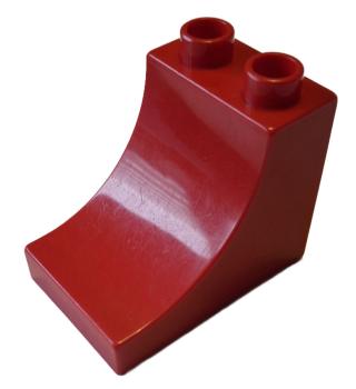 LEGO® DUPLO® 2301 Dachstein 2 x 3 x 2 rot Kurve gebraucht