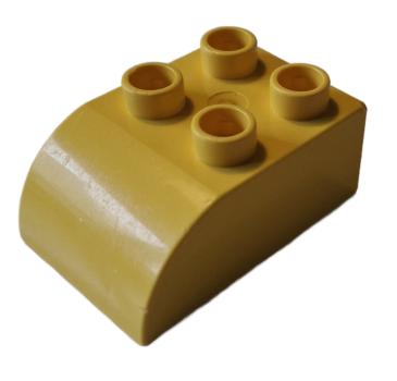 LEGO® DUPLO® 2302 Dachstein 2 x 3 gelb abgerundet gebraucht