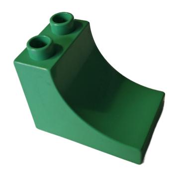 LEGO® DUPLO® 2301 Dachstein 2 x 3 x 2 grün Kurve gebraucht