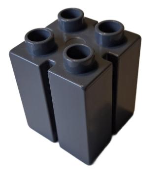 LEGO® DUPLO® 41978 2 x 2 x 2 dunkelgrau Rillen gebraucht