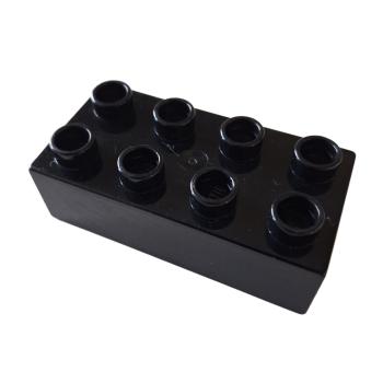 LEGO® DUPLO® 3011 2 x 4 Stein schwarz gebraucht
