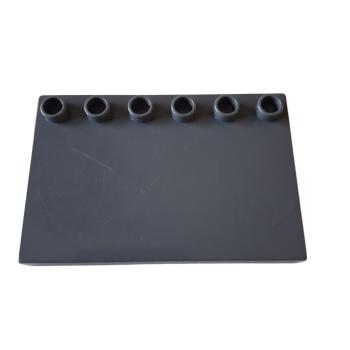 LEGO® DUPLO® 31465 4 x 6 Fliese mit Noppen auf Kante dunkelgrau gebraucht
