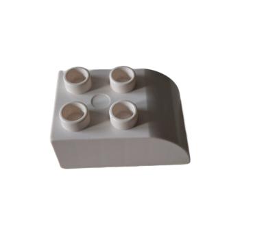 LEGO® DUPLO® 2302 Dachstein 2 x 3 weiß abgerundet gebraucht