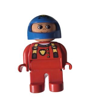 LEGO® DUPLO® Mann Motorradfahrer blauer Helm ältere Version gebraucht