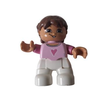 LEGO® DUPLO® Kind weiße Hose rosa Oberteil gebraucht