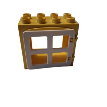 LEGO® DUPLO® 2332 Fensterrahmen 2 x 4 x 3 gelb / weiß gebraucht