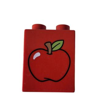 LEGO® DUPLO® 31110 2 x 2 Stein 2 Hoch bedruckt mit Apfel gebraucht