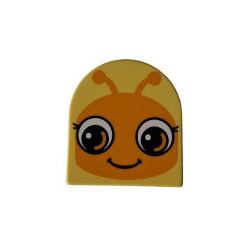 LEGO® DUPLO® 3664 Dachstein 2 x 2 rund dunkelgelb bedruckt Raupe gebraucht