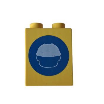 LEGO® DUPLO® 4066 1 x 2 x 2 Stein bedruckt Helm gebraucht