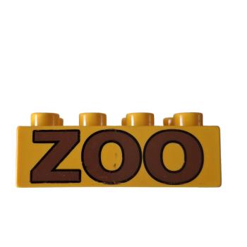 LEGO® DUPLO® 3011 2 x 4 Stein bedruckt Zoo gebraucht