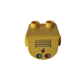 LEGO® DUPLO® 42236 Schild gelb bedruckt Elektro Kasten gebraucht