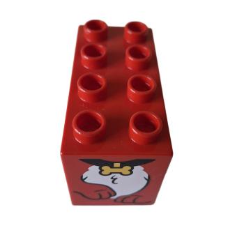 LEGO® DUPLO® 11198 Brückenteil rot bedruckt Hund gebraucht