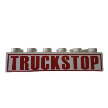 LEGO® DUPLO® 2300 2 x 6 Stein bedruckt TRUCKSTOP gebraucht