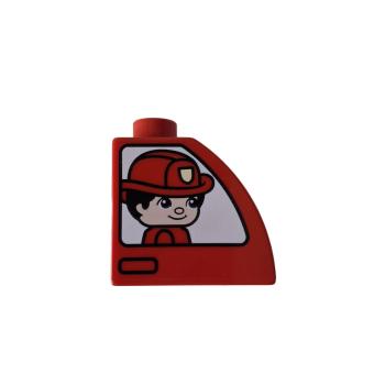 LEGO® DUPLO® 11170 2 x 2 Stein abgerundet rot bedruckt Feuerwehrmann / Feuerwehrfrau gebraucht