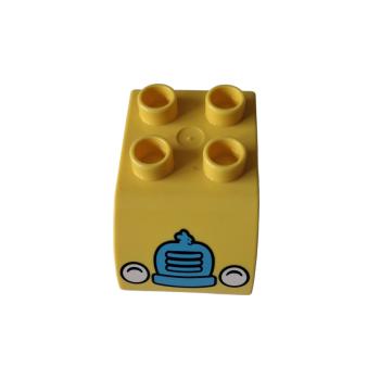 LEGO® DUPLO® 2302 2 x 3 Stein abgerundet Autofront gelb gebraucht