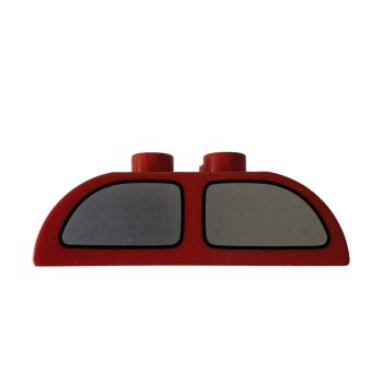 LEGO® DUPLO® 98223 2 x 4 Dachstein abgerundet rot bedruckt Autoscheiben gebraucht