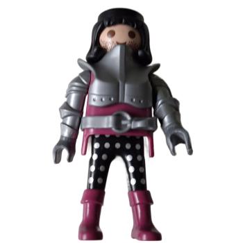 Playmobil ® Frau Ritter schwarze Haare gebraucht