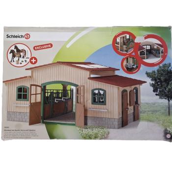 Schleich ® 72101 Pferdehof mit Quarter Horse und Trakehner gebraucht