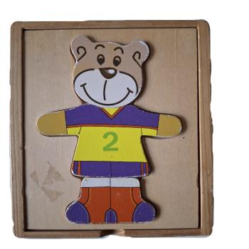 Holzpuzzlebox Bär gebraucht