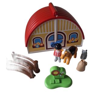 Playmobil ® 1 - 2 - 3 70180 Mitnehm - Reiterhof gebraucht
