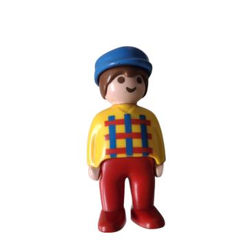 Playmobil 123 ® Mann rot / gelb blaue Mütze gebraucht
