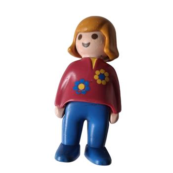 Playmobil 123 ® Frau rot / blau Blumen gebraucht