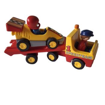 Playmobil ® 1 - 2 - 3 6761 Rennauto mit Transporter gebraucht