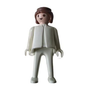 Playmobil ® Frau weiß braune Haare feste Hände gebraucht