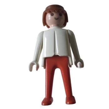 Playmobil ® Mann weiß / rot braune Haare feste Hände gebraucht