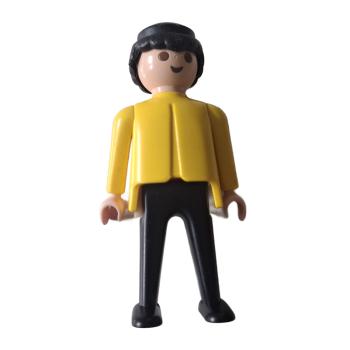 Playmobil ® Mann gelb / schwarz schwarze Haare bewegliche Hände gebraucht