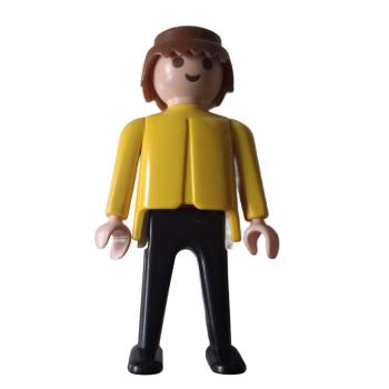 Playmobil ® Mann gelb / schwarz braune Haare bewegliche Hände gebraucht