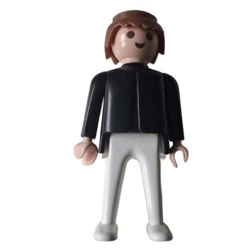 Playmobil ® Mann schwarz / weiß braune Haare bewegliche Hände gebraucht