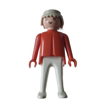Playmobil ® Mann rot / weiß graue Harre feste Hände gebraucht