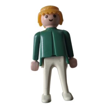 Playmobil ® Mann grün / weiß blondes Haar bewegliche Hände gebraucht