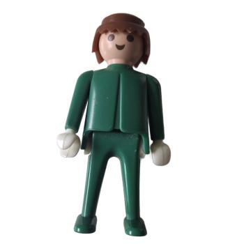 Playmobil ® Mann grün braunes Haar bewegliche Hände weiß gebraucht